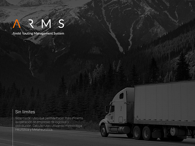 ARMS app branding design logistics logo routing web