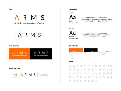 ARMS - Logo app branding design illustrator logistics logo vector web