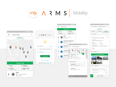 ARMS | Mobility - Mobile App android app design logistics mobile design ui ux