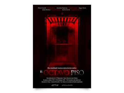 El Octavo Piso - Theater Play design elevator ghost illustration illustrator play poster scary theatre thriller vector