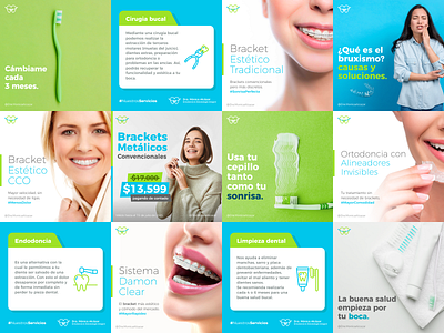 Dra. Mónica Alcázar - Post for social media advertisement advertising dentist design facebook health health care illustrator instagram odontology post social media teeth tooth