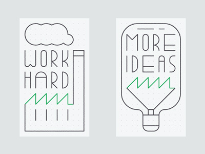 Personal Branding branding business cards dot grid factory ideas lightbulb logo design prints rebrand work hard