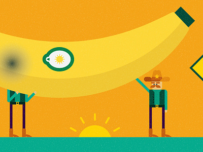 Food Cowboys banana charity cowboys food ibm illustration texture vector