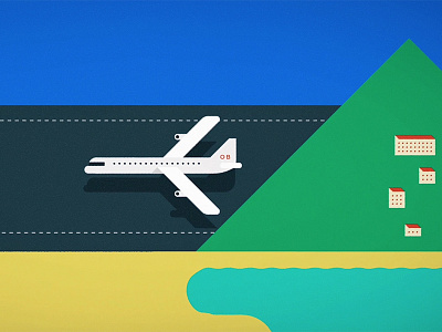 Orlebar Brown Animations X 3 aeroplane airplane beach behance landing mountain orlebar brown plane riviera runway