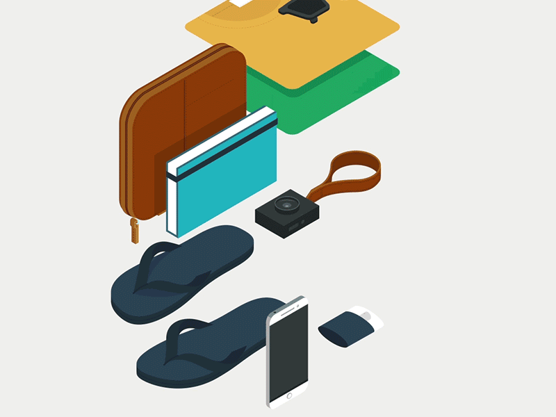 This Is Ground - Roundtrip Duffel bag duffel gif isometric leather leather goods loop luggage roundtrip tech this is ground travel