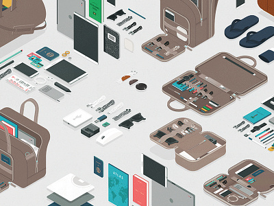 This Is Ground - Full set animation behance gif isometric leather goods loop los angeles products this is ground