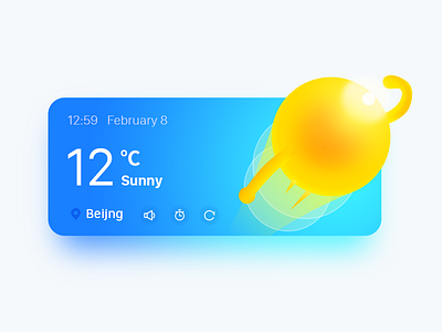 It's fine tomorrow app blue color sunny temperature ui weather