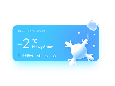 Heavy Snow app blue color snow temperature ui weather