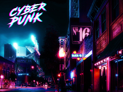 CYBER PANK branding design illustration