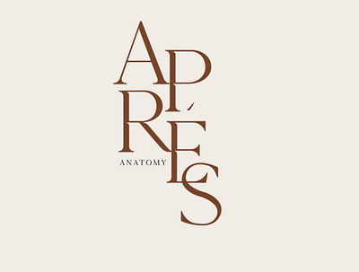 Stacked Logo for Aprés Anatomy branding branding design design high end