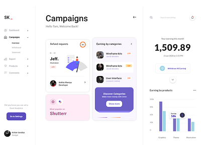 Campaigns campaigns ui ui design ui kit ui ux ux webdesign