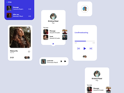 Music player app design flat ui ui design ui kit ui ux ux web webdesign