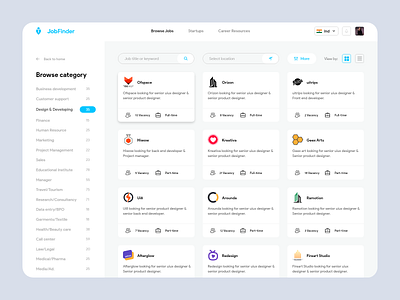 Job Finder design flat icon ui ui design ui kit ui ux ux web webdesign