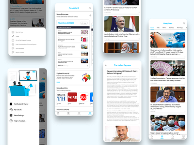 News App UI 3d animation branding design flat graphic design illustration logo motion graphics ui ui design ui ux ux web