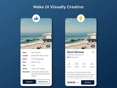 Make UI Visually Creative design flat graphic design hotel booking illustration typography ui ui design ui ux ux