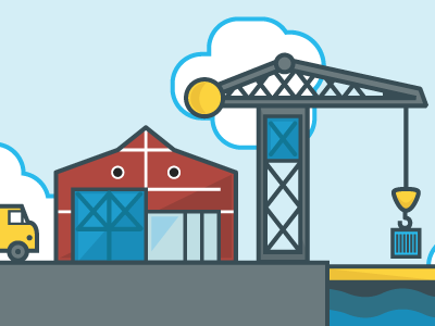 Dock Illustration crane dock illustration warehouse