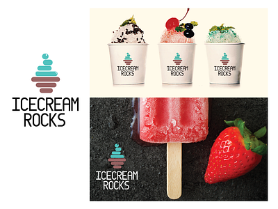 Identity Design for a Cup Icecream Company branding design graphicsdesign identitydesign logo minimal printing