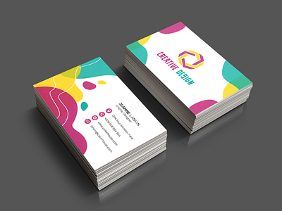 Colorful visiting card