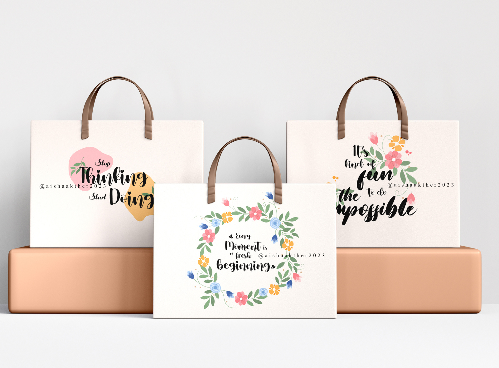 CALLIGRAPHY on Bag CALLIGRAPHY Typography by Aisha Akther on Dribbble