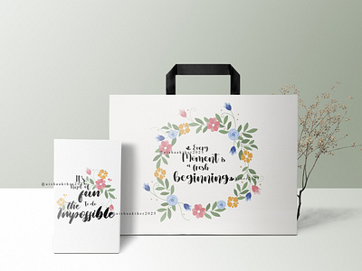 CALLIGRAPHY on Bag | CALLIGRAPHY | TYPOGRAPHY