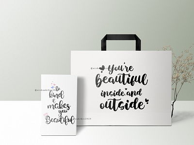 CALLIGRAPHY on Bag | CALLIGRAPHY | TYPOGRAPHY