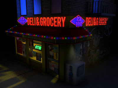 Bodega Brand 3d bodega brnd building corner corner store nyc rsn brnd streets