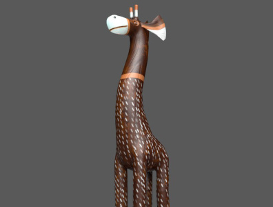 Giraffe 3d art maya 3d photoshop substance painter zbrush pixlogic