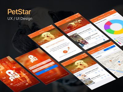 PetStar UI mobile app pet care ui design ux design