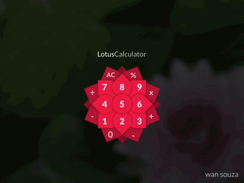 Lotus Calculator animation calculator interface motion ui design