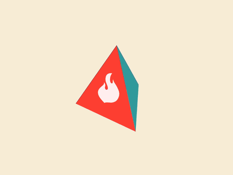 3D Pyramid made of 2D Shapes after effects motion design pyramid