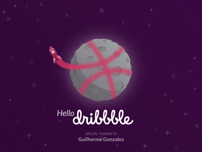 Launch to the Moon and beyond after effects debut hello dribbble launch motion rocket