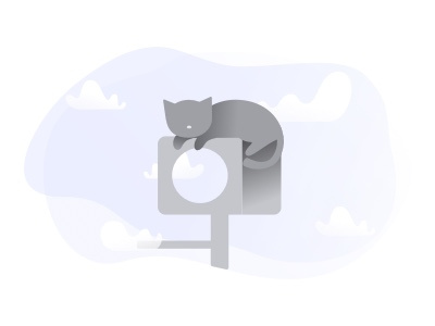 No Results branding cats clean clouds color design empty state gray illustration simple ui web