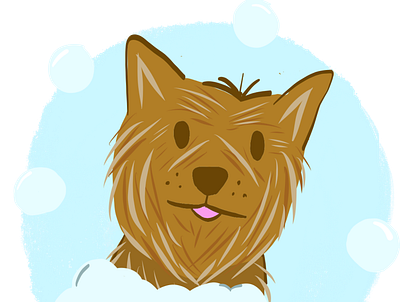 Dog Bath illustration