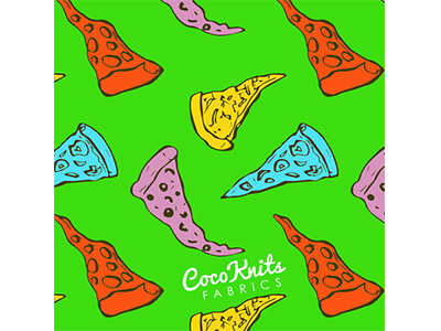 Mutant Pizza cocoknits cocoknits fabrics design fabric fabric design food food illustration illustration ninja turtles pattern pizza tmnt