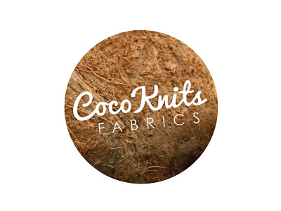 CocoKnits Fabrics coconut food food illustration food logo fruits illustration logo logo design tropical type typography