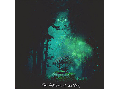 The Watcher at the well album artwork album cover creature fantasy forest magic mystical nature spirit trees woods