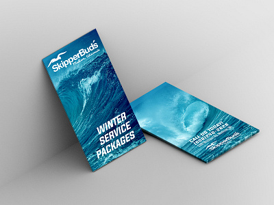 Winter Service Trifold Brochure (3d mockup) 3d mockup booklet brochure design indesign layout mockup psd mockup psd template trifold
