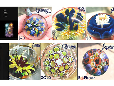 WEB DESIGN: Cody's Custom Glass Magic art awesome badass flowers glass grid promo web web design website