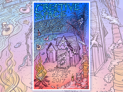 Creative Space Beach Party poster