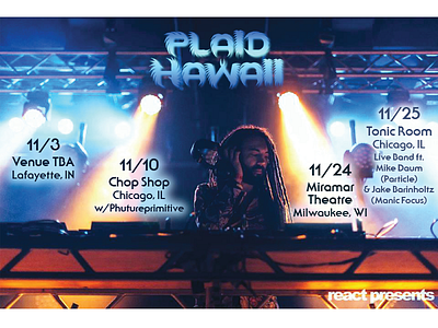 Plaid Hawaii Fall 2017 Tour (front)