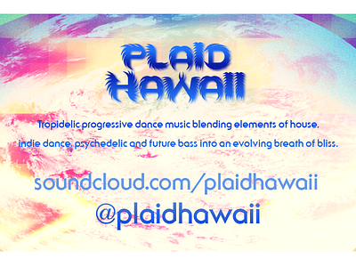 Plaid Hawaii Fall 2017 Tour (back) flier music plaid hawaii promo promoter show flier