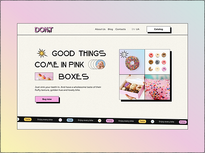 UX/UI website donut 90 design figma retro retrostyle ui uidesign ux