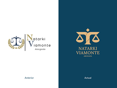 Rediseño de Logo - Abogada Natarki Viamonte brand identity imagotype lawyer lawyer logo logo logo design logo redesign rebranding visual identity