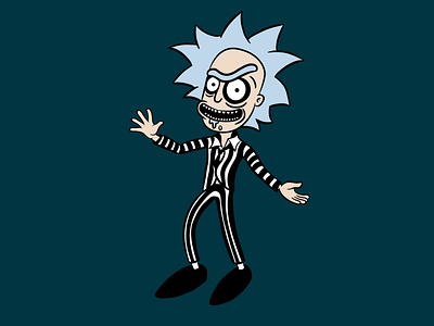 Rick Beetlejuice character design drawing illustration