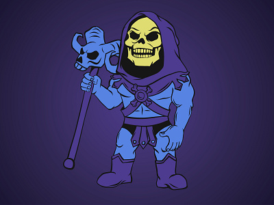 Skeletor design enamel pin illustration illustration art vector