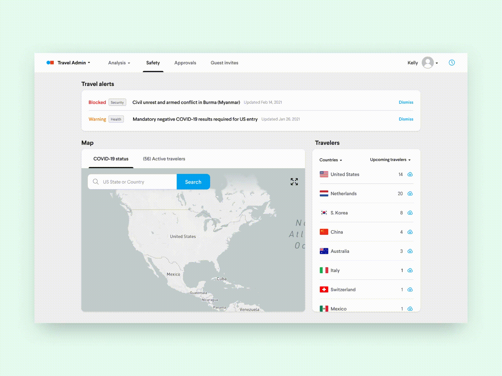 Safety, Reimagined - Hackathon 2020 dashboard maps product design safety tripactions