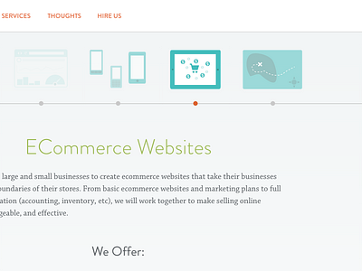 Services slider ecommerce icons images menu slider