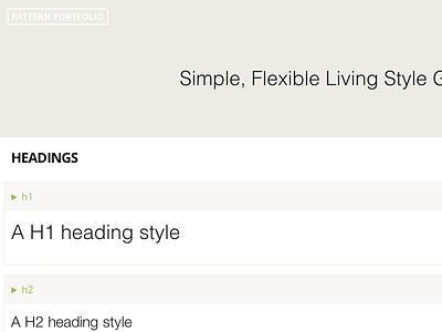 Pattern Portfolio - WIP design framework open source style guide