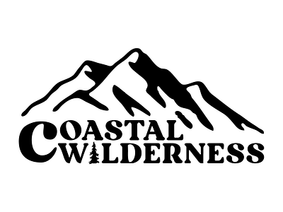 Coastal Wilderness brand logo update apparel apparel brand eco friendly logo mountains trees