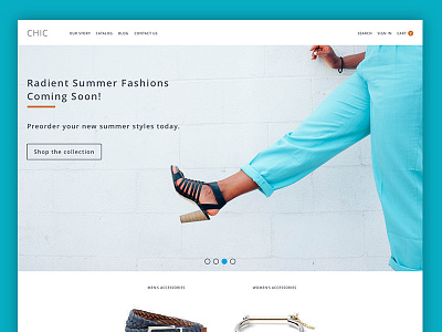 Shopify Theme - Chic clean ecommerce shopify slider typography